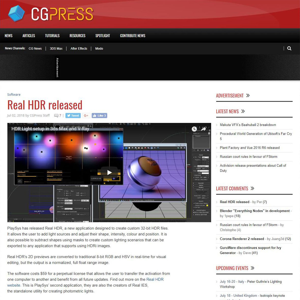 Real HDR released - CGPress
