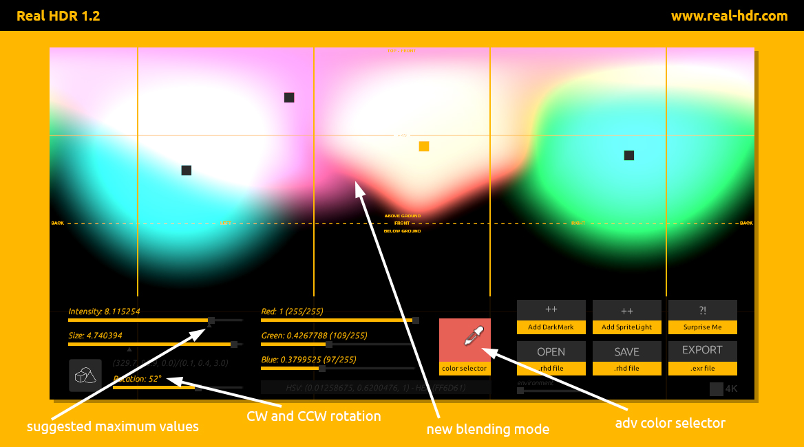 New features and UI - Real HDR