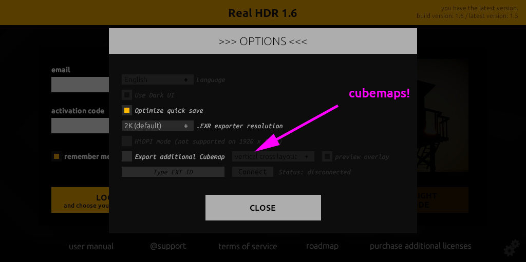 real HDR cubemap option